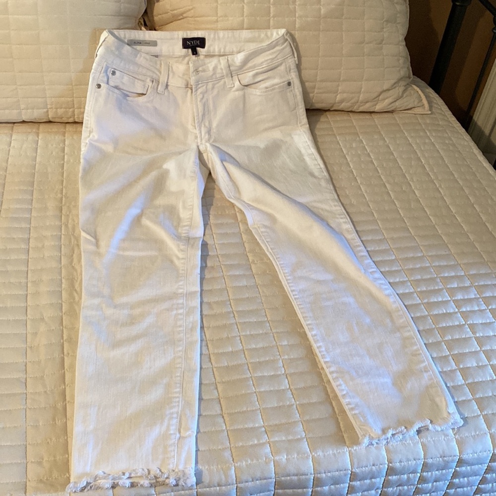 NYDJ white ALINA ankle jeans